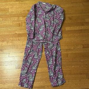 Anthropologie tigers organic cotton pjs- small